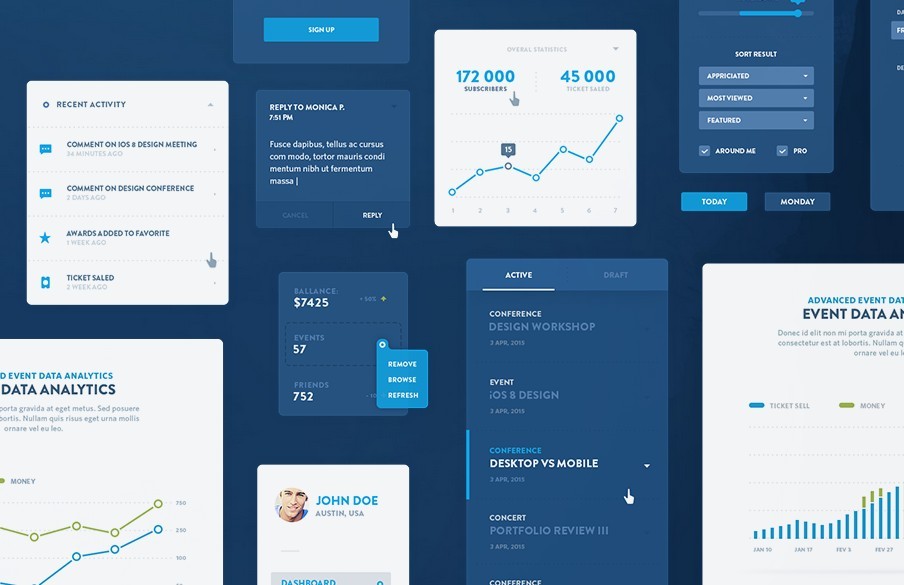 EVENTRAY Free UI kit